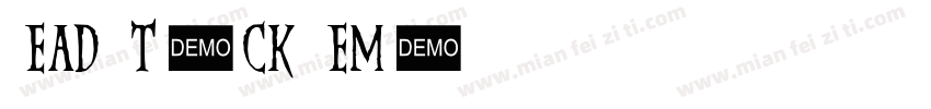 Dead Stock Demo字体转换